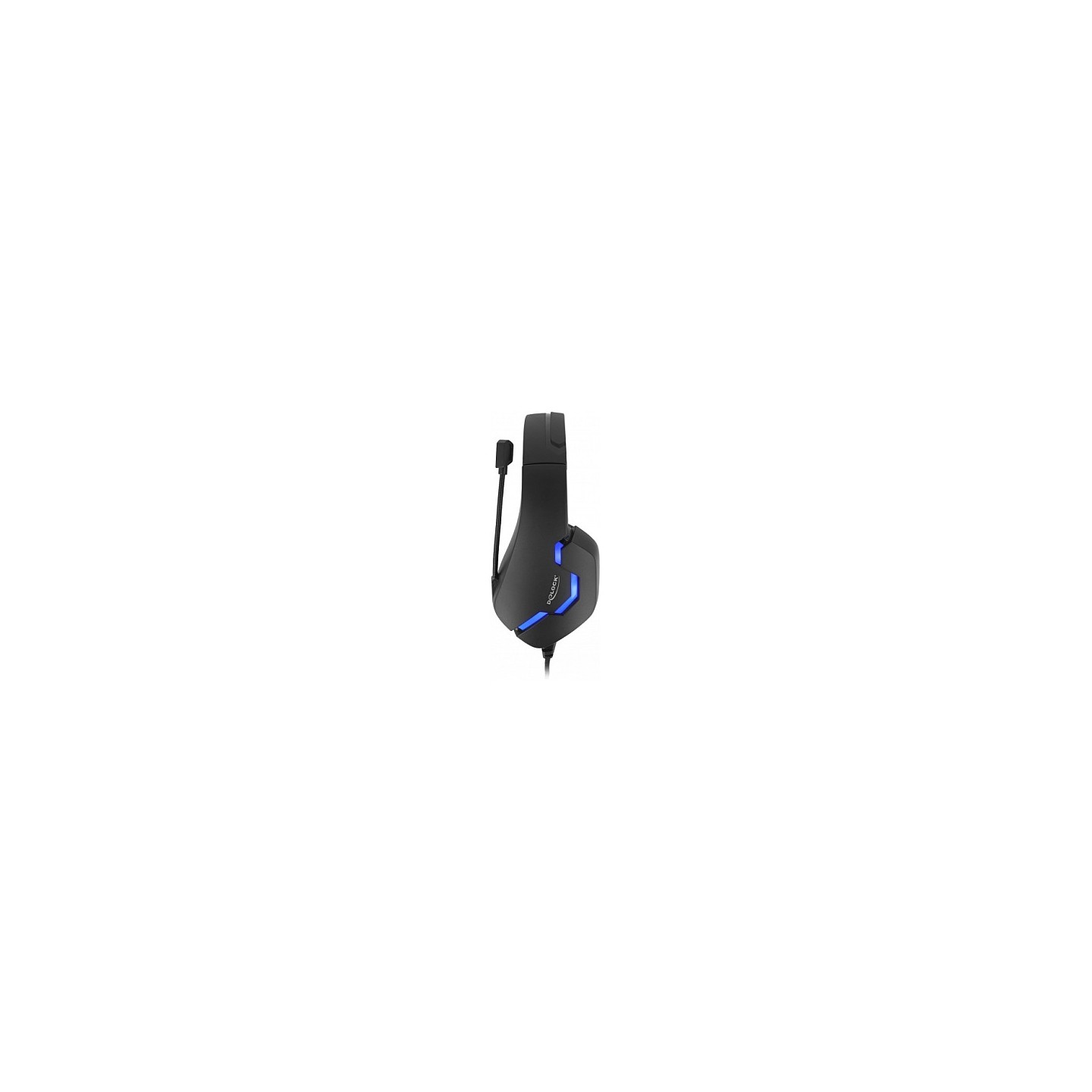 Gaming Headset Over-Ear mit 3.5 mm Klinkenstecker und blauem LED Licht für PC. Notebook und Spielekonsolen