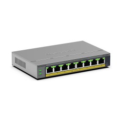 NETGEAR Easy Smart GS108EP - Switch - L3 - Smart - 8 x 10 100 1000 (PoE+) - Desktop. wandmontierbar - PoE+ (62 W)