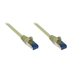 GoodConnections Patchkabel mit Rastnasenschutz. Cat. 6A. S FTP. PiMF. halogenfrei. 500MHz. grau. 0.5m.