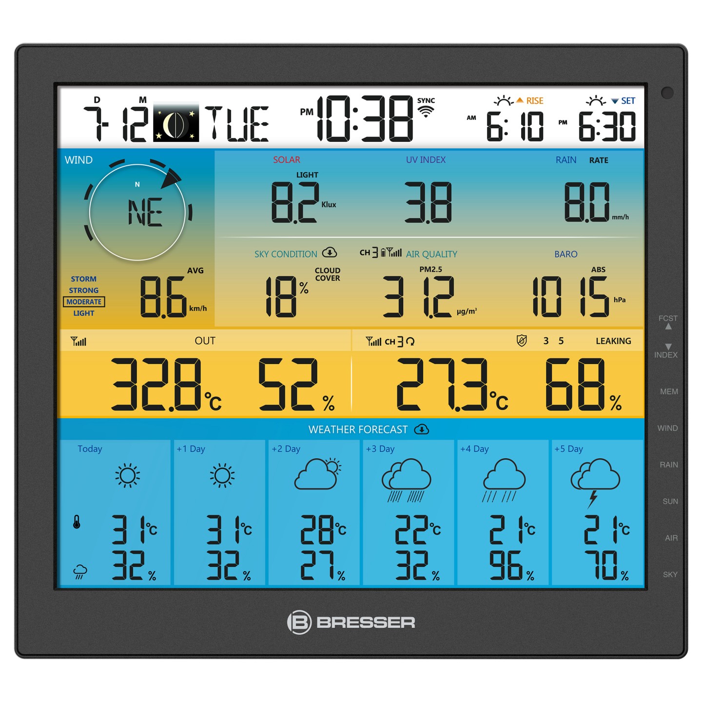 Bresser Wetter Center 7-in-1 solar 6-Tage 4cast Pro SF — Buy in Cyprus with Fast Delivery