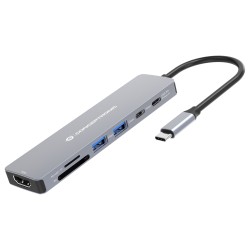 CONCEPTRONIC 7-1 Dock USB-C- to HDMI USB-C 2xUSB-A + 25cm gr — Buy in Cyprus with Fast Delivery
