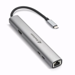 Buy Sharkoon OfficePal Combo Adapter - Dark Grey Aluminum - 2x USB-A, 2x USB-C, ... in Cyprus, Nicosia, Limassol, Larnaka, Pafos