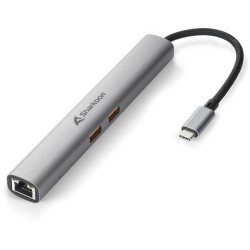 Buy Sharkoon OfficePal Combo Adapter - Dark Grey Aluminum - 2x USB-A, 2x USB-C, ... in Cyprus, Nicosia, Limassol, Larnaka, Pafos