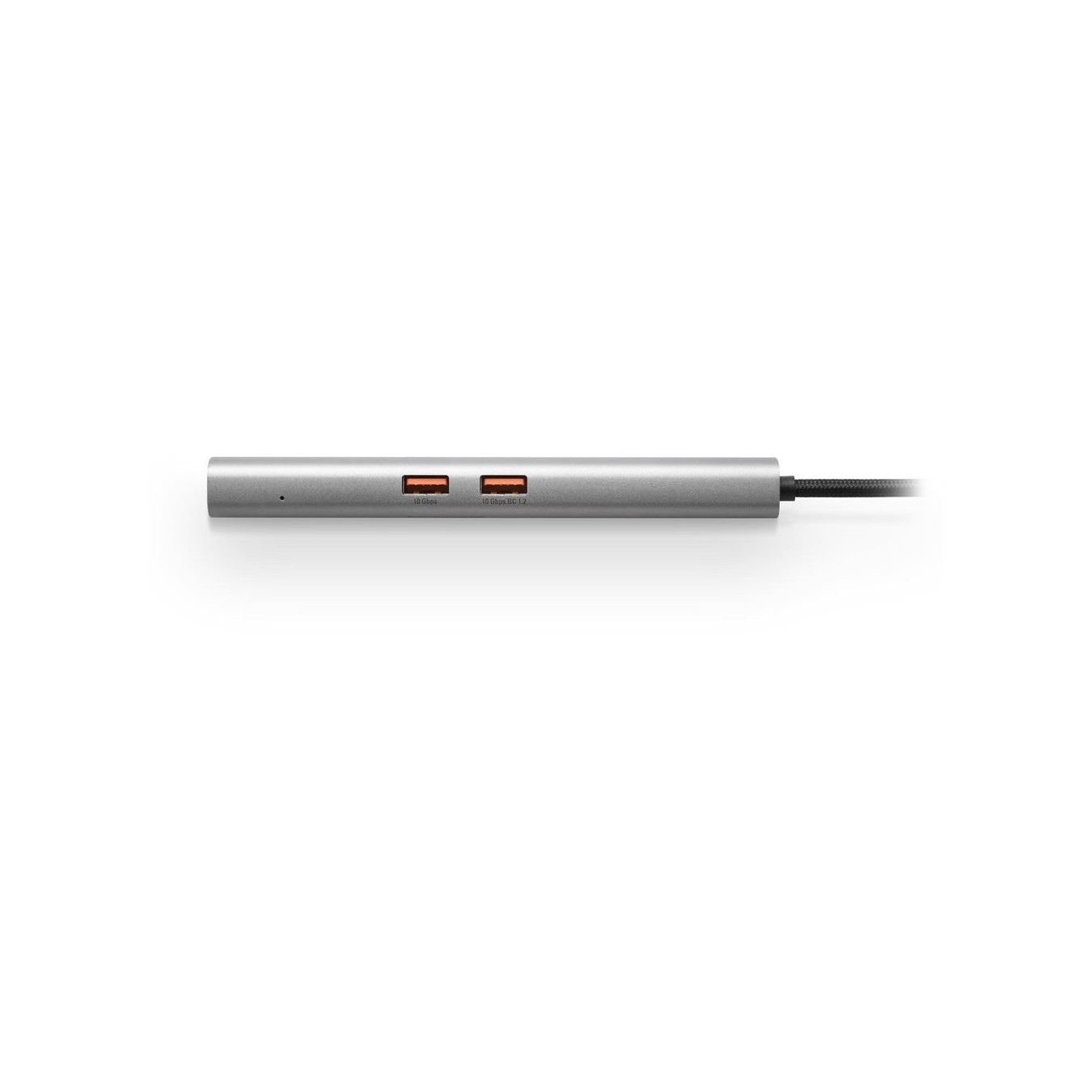 Sharkoon OfficePal Combo Adapter - Dark Grey Aluminum - 2x USB-A, 2x USB-C, HDMI, RJ45, 1250 Mbps