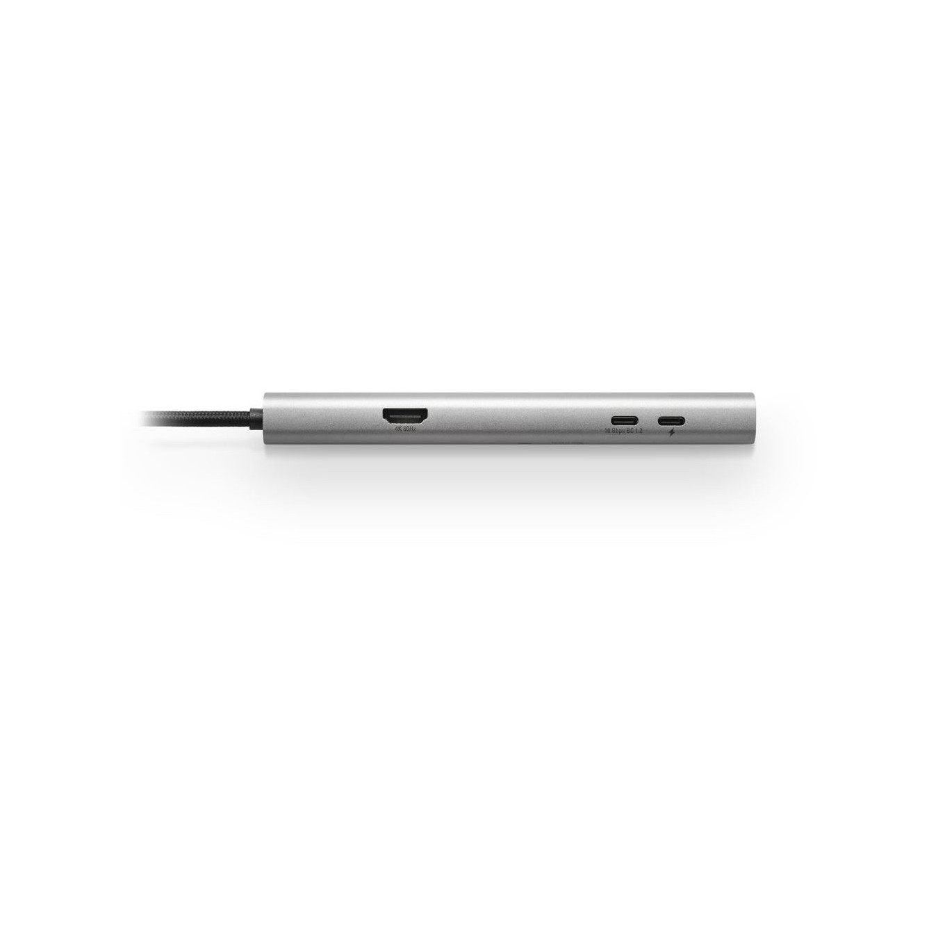 Sharkoon OfficePal Combo Adapter - Dark Grey Aluminum - 2x USB-A, 2x USB-C, HDMI, RJ45, 1250 Mbps