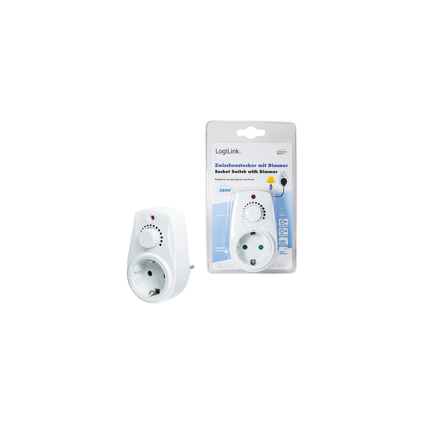 Logilink Steckdosenadapter mit Dimmer weiß — Buy in Cyprus with Fast Delivery