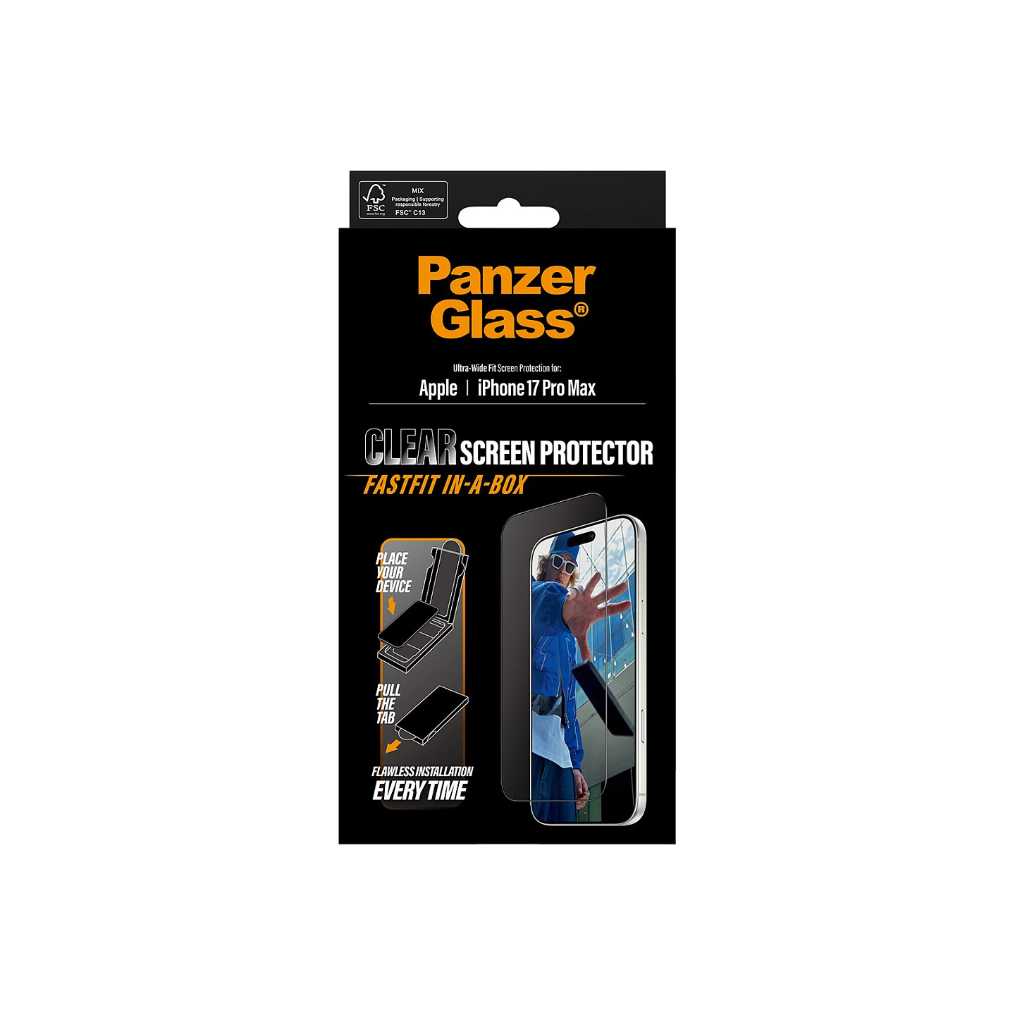 PanzerGlass Schutzgl black Frame iPhone 17 Pro Max UWF Fastfit — Buy in Cyprus with Fast Delivery