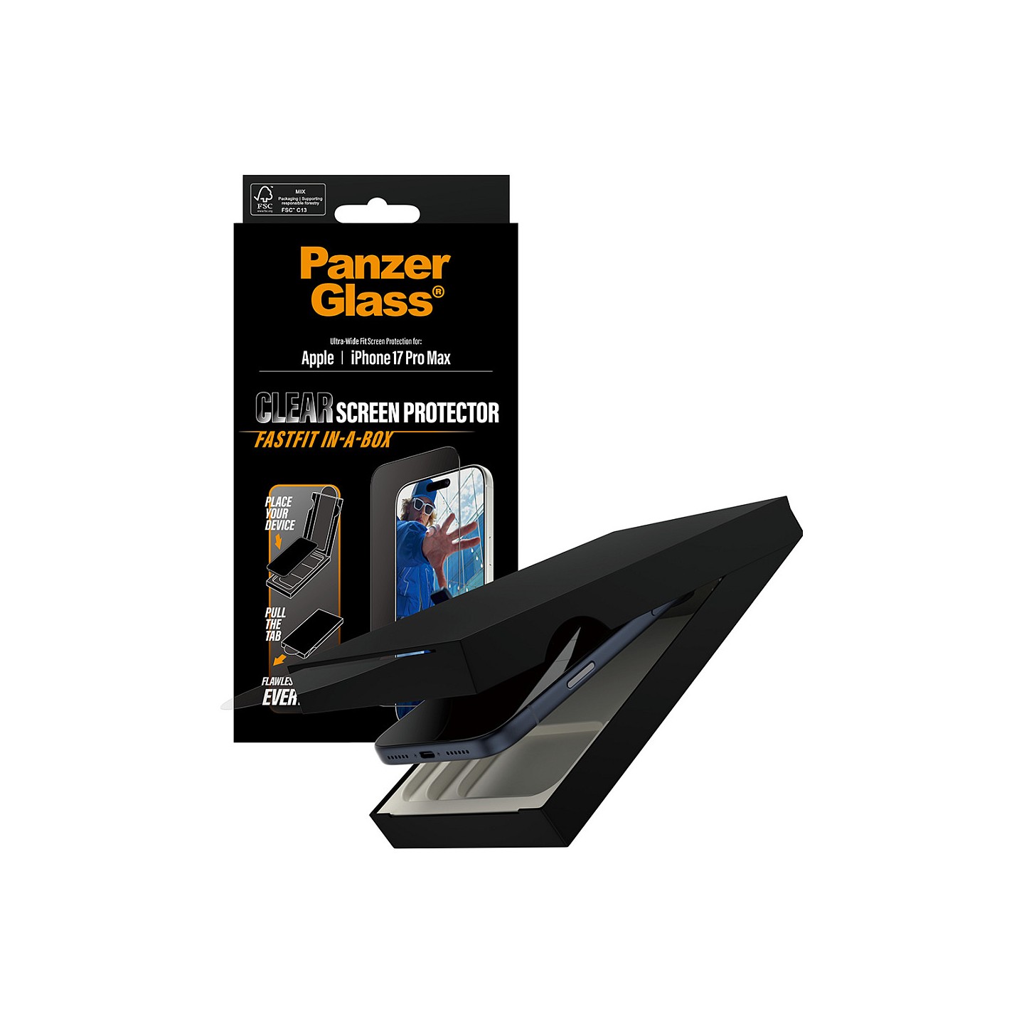 PanzerGlass Schutzgl black Frame iPhone 17 Pro Max UWF Fastfit — Buy in Cyprus with Fast Delivery