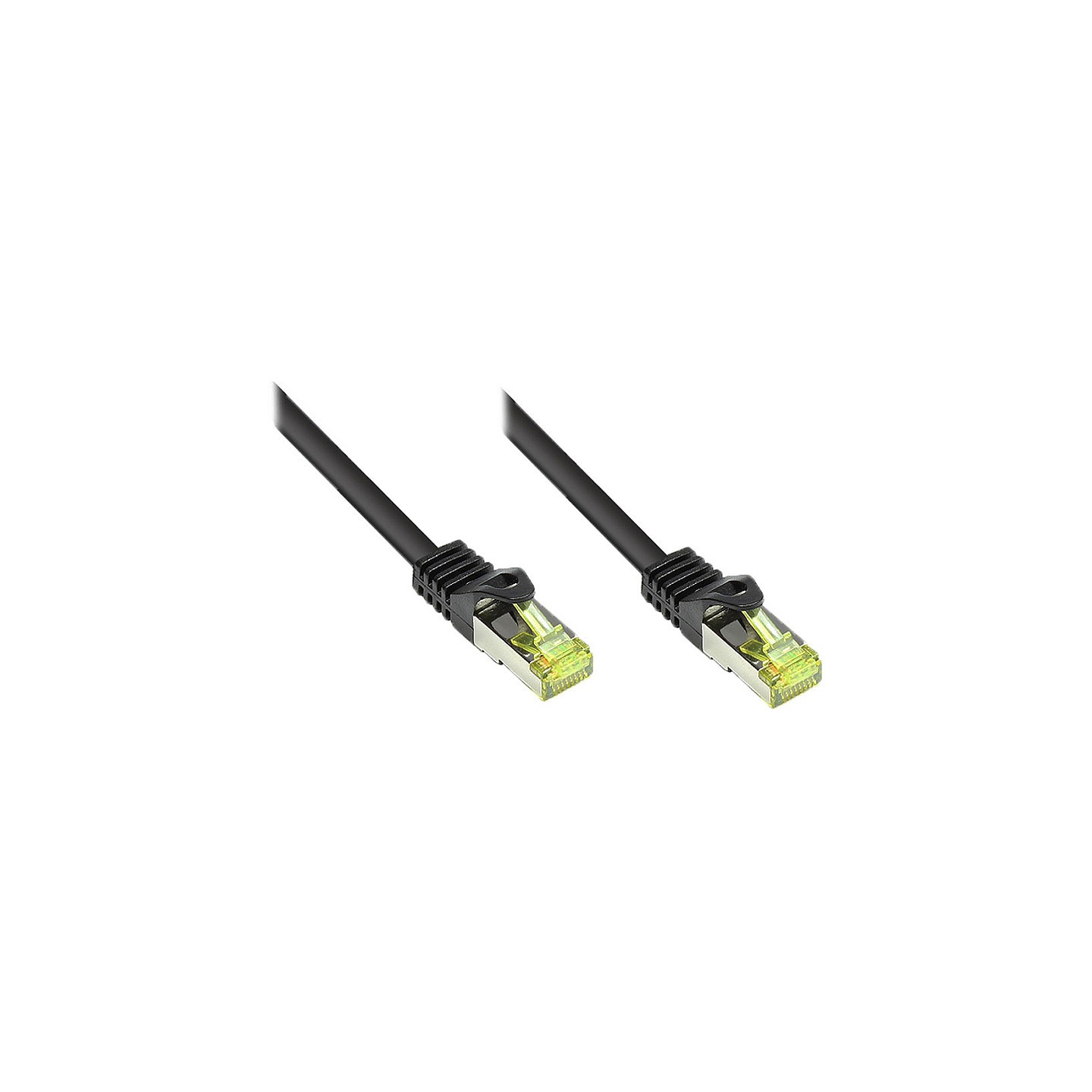 GoodConnections RJ45 Patchkabel mit Cat. 7 Rohkabel und Rastnasenschutz (). S FTP. PiMF. halogenfrei. 500MHz. OFC. sc...