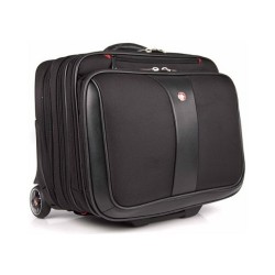 WENGER Patriot 2teiliges Buniness-Set 43.2cm 17Zoll Trolley schwarz - mit passendem Notebookkoffer 39cm 15.4Zoll