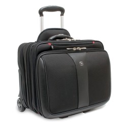 WENGER Patriot 2teiliges Buniness-Set 43.2cm 17Zoll Trolley schwarz - mit passendem Notebookkoffer 39cm 15.4Zoll