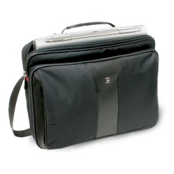 WENGER Patriot 2teiliges Buniness-Set 43.2cm 17Zoll Trolley schwarz - mit passendem Notebookkoffer 39cm 15.4Zoll