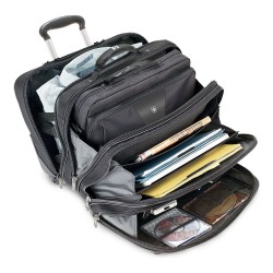 WENGER Patriot 2teiliges Buniness-Set 43.2cm 17Zoll Trolley schwarz - mit passendem Notebookkoffer 39cm 15.4Zoll