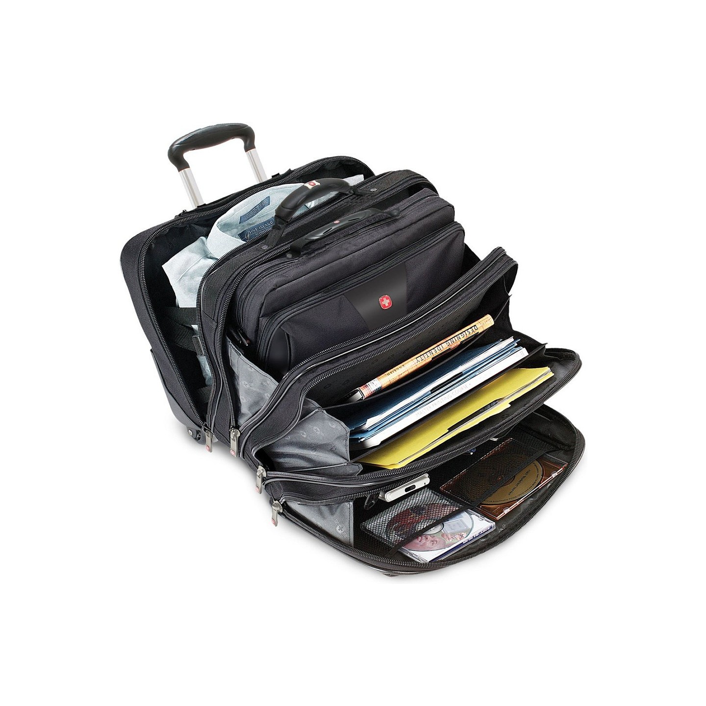 WENGER Patriot 2teiliges Buniness-Set 43.2cm 17Zoll Trolley schwarz - mit passendem Notebookkoffer 39cm 15.4Zoll