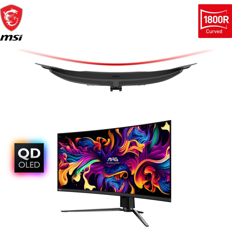 Buy MSI MAG 341CQPDE - 34in Curved QD-OLED Ultrawide 3440x1440 175Hz 0.03ms Black in Cyprus, Nicosia, Limassol, Larnaka, Pafos