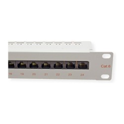 ROLINE Kat.6 Class E 48.26cm 19Zoll-Patchpanel 24P ungeschirmt grau — Buy in Cyprus with Fast Delivery