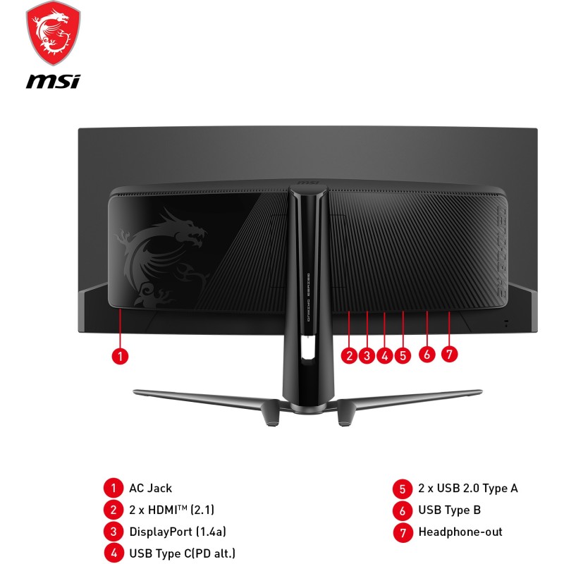 Buy MSI MAG 341CQPDE - 34in Curved QD-OLED Ultrawide 3440x1440 175Hz 0.03ms Black in Cyprus, Nicosia, Limassol, Larnaka, Pafos