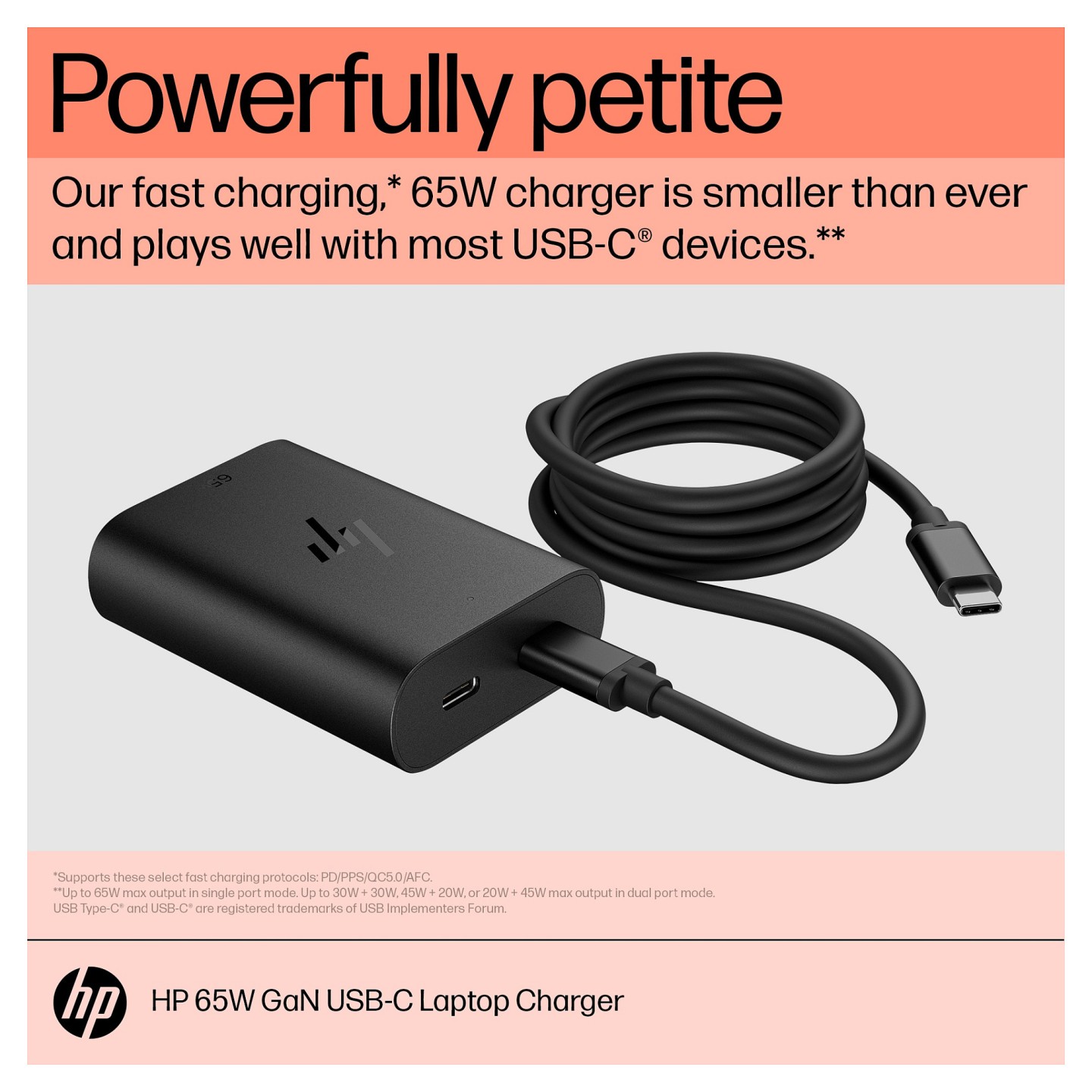 HP USB-C 65W GaN Laptop Charger EURO — Buy in Cyprus with Fast Delivery
