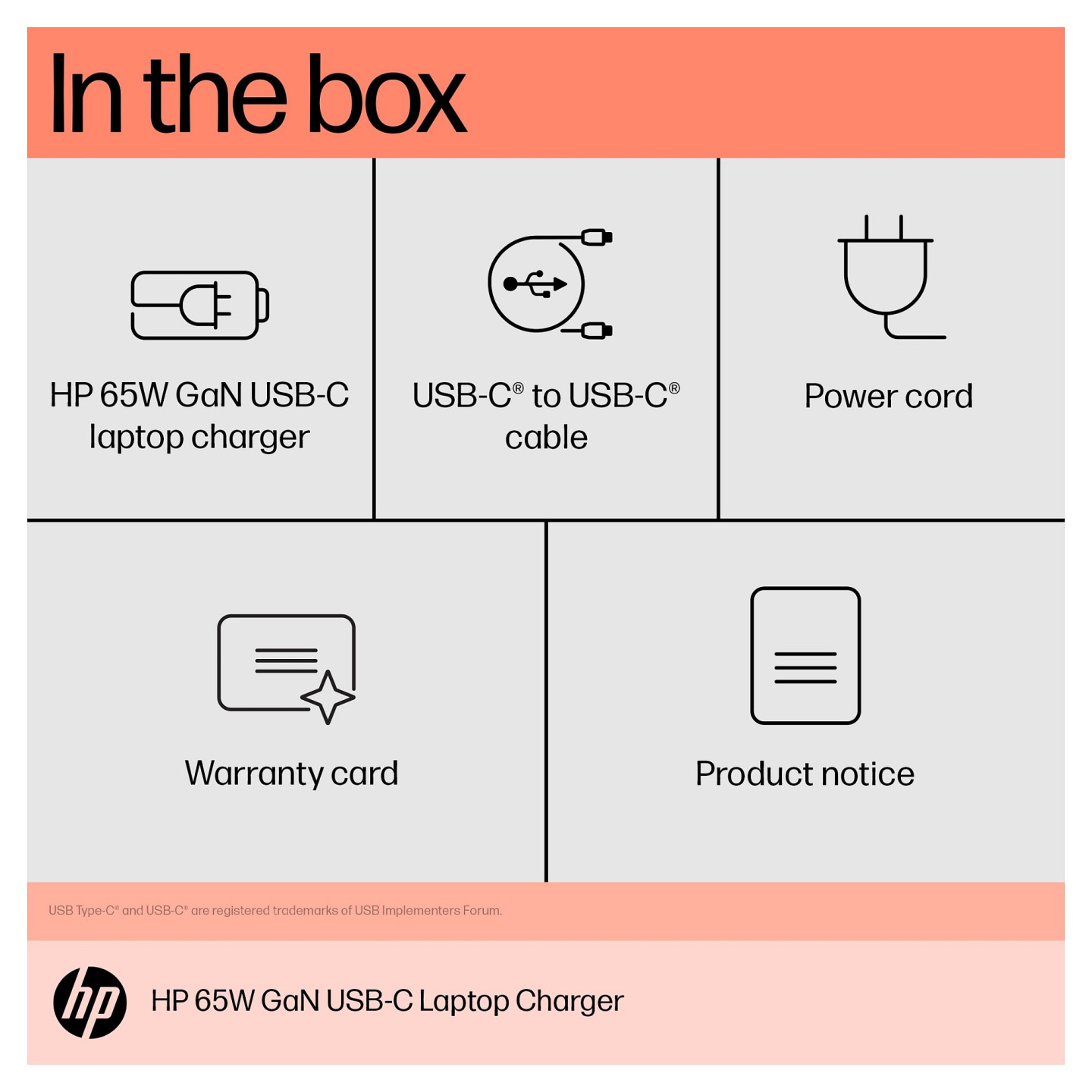 HP USB-C 65W GaN Laptop Charger EURO — Buy in Cyprus with Fast Delivery