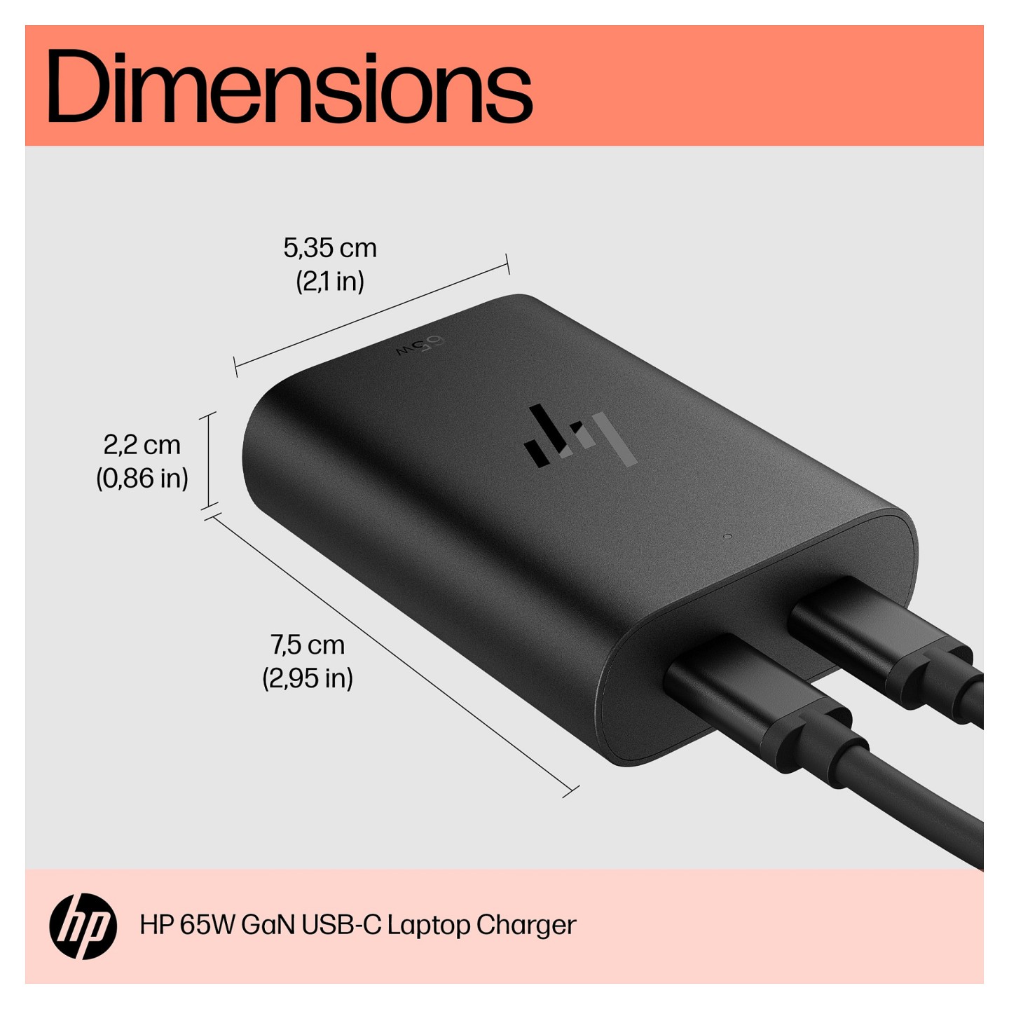 HP USB-C 65W GaN Laptop Charger EURO — Buy in Cyprus with Fast Delivery