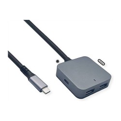 VALUE USB 3.2 Gen 2 Hub. 4 Ports (2x USB-A + 2x USB-C). mit Verlngerungskabel. 3 m — Buy in Cyprus with Fast Delivery