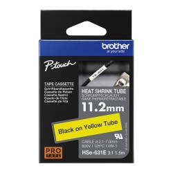 Brother HSe-631E Schrumpfschlauch schwarz auf gelb (11.2 mm) — Buy in Cyprus with Fast Delivery