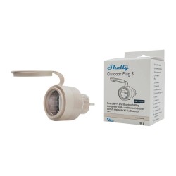 Shelly Plug & Play 'Outdoor Plug S Gen3' Zwischenstecker für draußen 12A Messfunktion WLAN Matter BT