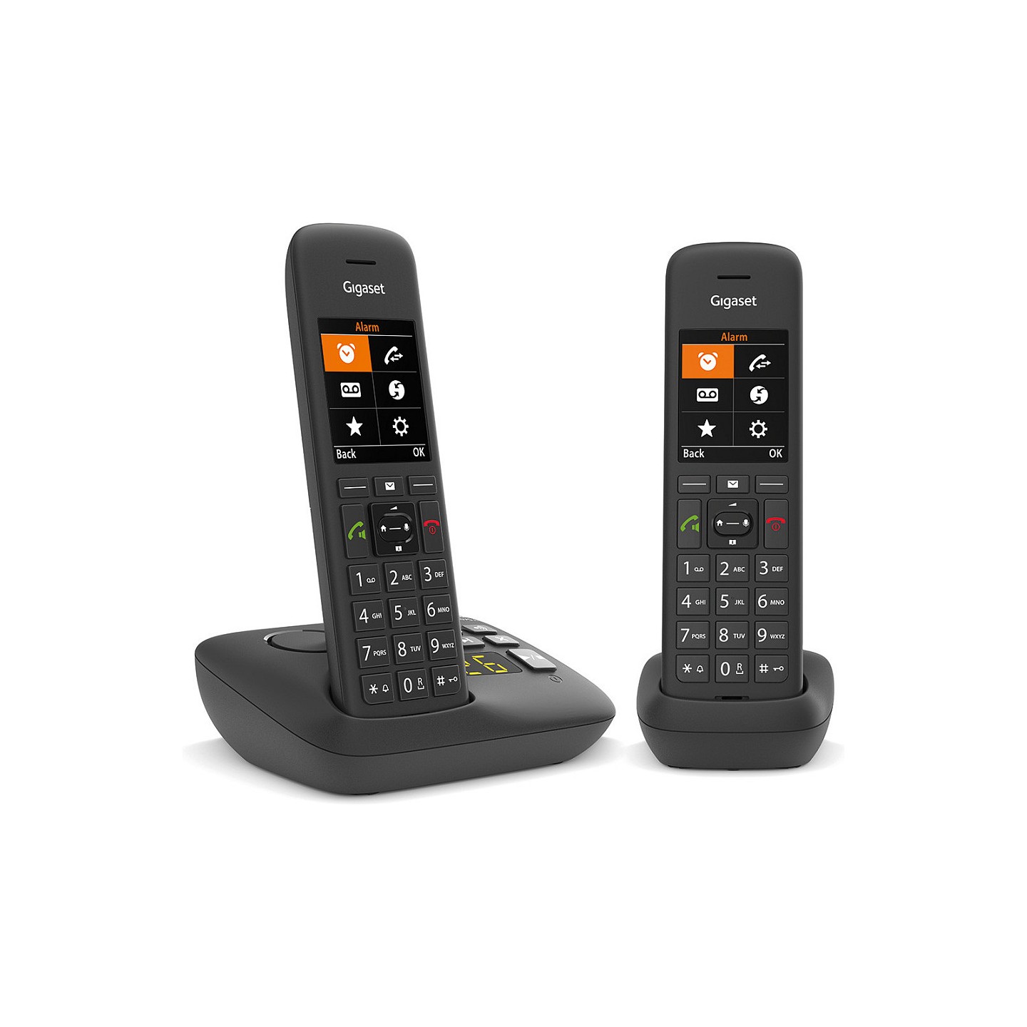 GIGASET C575A Duo schwarz schnurlos analog DECT 2 Mobilteile TFT-Farb-Display Freisprechen Adressbuch fr 200 Eintrge ...