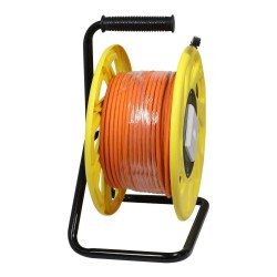 Synergy21 Kabeltrommel. CAT6A. 50m. CAT7A Rohkabel S-STP(S FTP). mit 1x Buchse Stecker RJ45(CAT6A). LSZH.