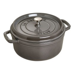Staub La Cocotte 24cm rund Graphit-grau.Gusseisen — Buy in Cyprus with Fast Delivery
