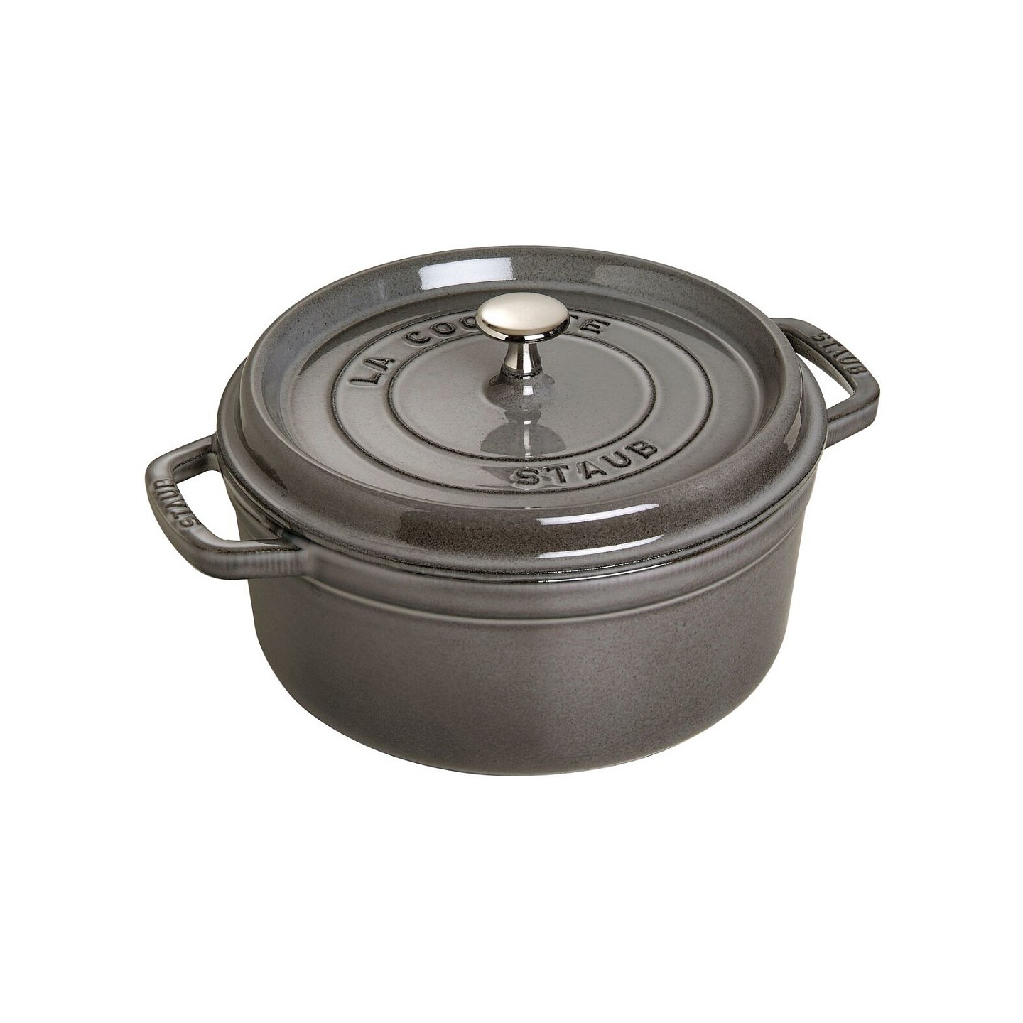 Staub La Cocotte 24cm rund Graphit-grau.Gusseisen — Buy in Cyprus with Fast Delivery