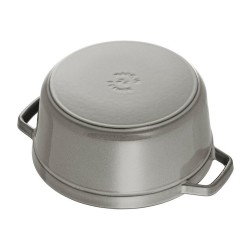 Staub La Cocotte 24cm rund Graphit-grau.Gusseisen — Buy in Cyprus with Fast Delivery