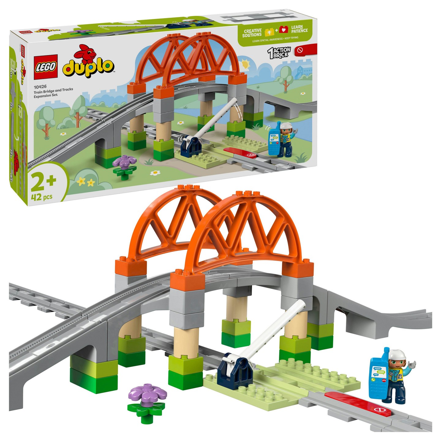 LEGO 10426 DUPLO Town Eisenbahnbrcke und Schienen - Erweiterungsset — Buy in Cyprus with Fast Delivery