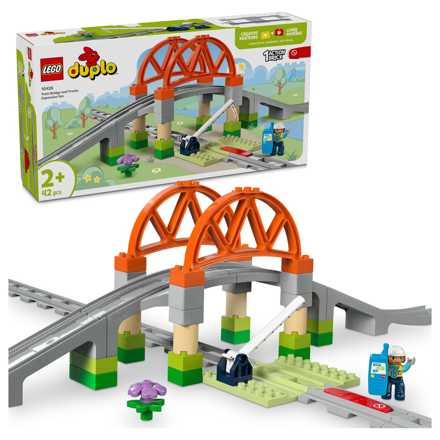 LEGO 10426 DUPLO Town Eisenbahnbrcke und Schienen - Erweiterungsset — Buy in Cyprus with Fast Delivery