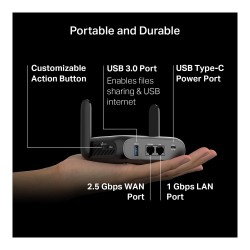 TP-Link TL-WR3602BE BE3600 Wi-Fi 7 Reise-Router — Buy in Cyprus with Fast Delivery