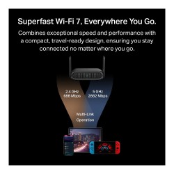 TP-Link TL-WR3602BE BE3600 Wi-Fi 7 Reise-Router — Buy in Cyprus with Fast Delivery