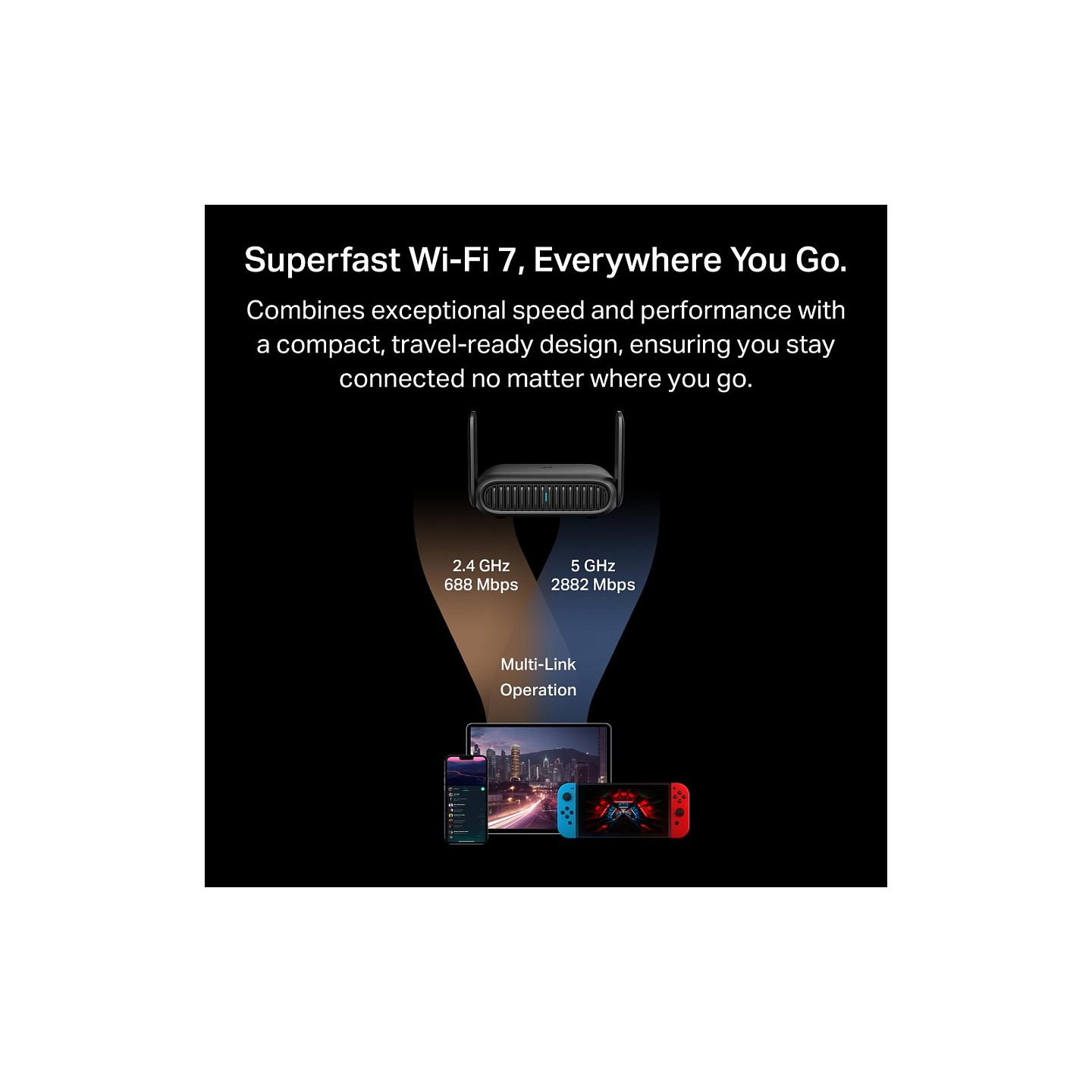 TP-Link TL-WR3602BE BE3600 Wi-Fi 7 Reise-Router — Buy in Cyprus with Fast Delivery
