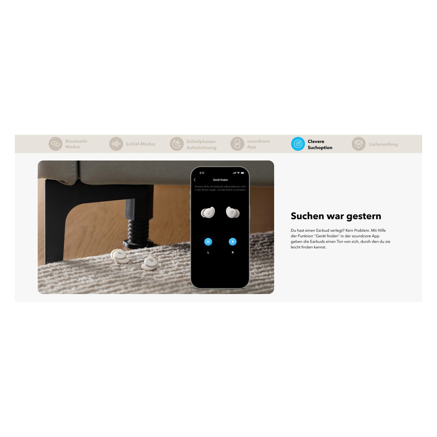 Anker Soundcore Sleep A20 true wireless in-ear Headphones white — Buy in Cyprus with Fast Delivery