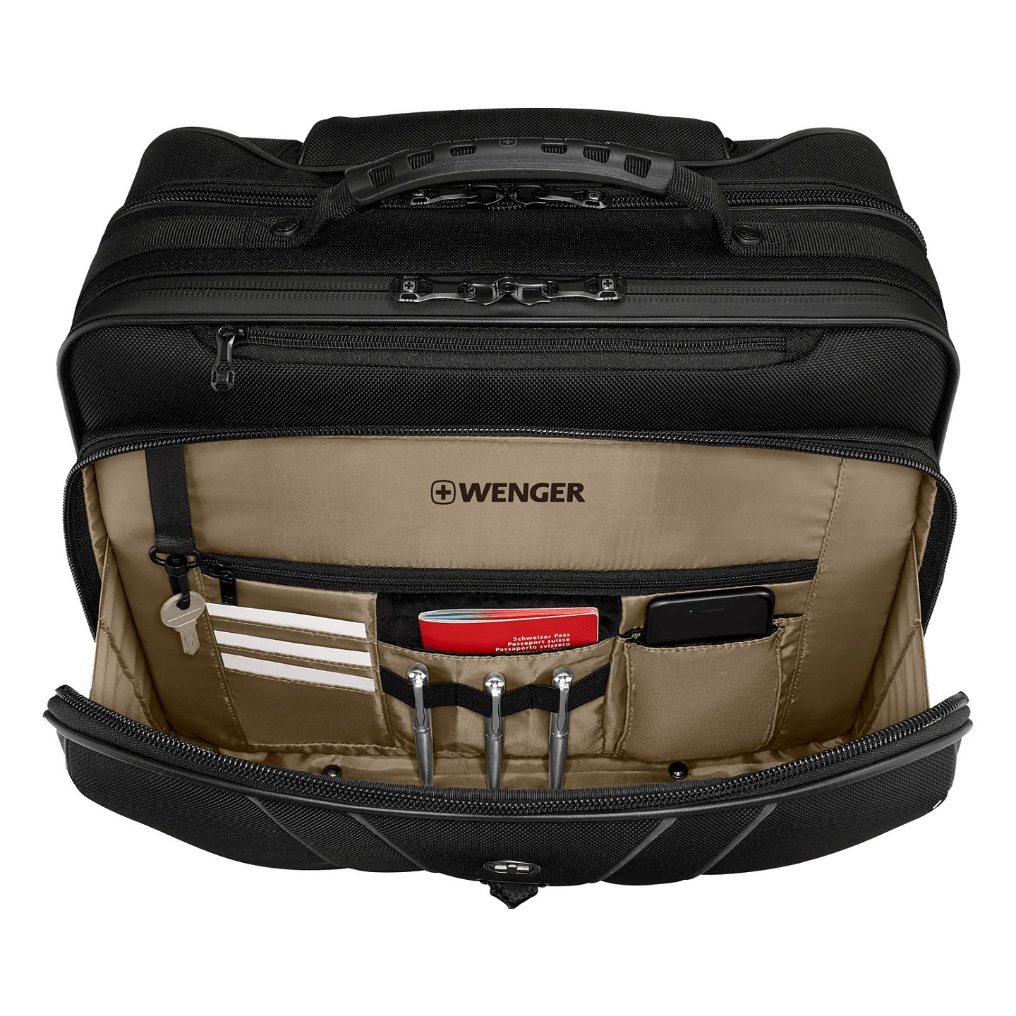 WENGER Legacy Black Series 39.62cm 15.6Zoll Wheeled Laptop Case w Tablet Pocket Black — Buy in Cyprus with Fast Delivery