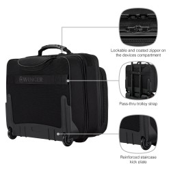 WENGER Legacy Black Series 39.62cm 15.6Zoll Wheeled Laptop Case w Tablet Pocket Black — Buy in Cyprus with Fast Delivery