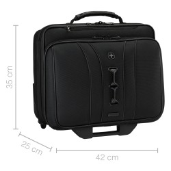 WENGER Legacy Black Series 39.62cm 15.6Zoll Wheeled Laptop Case w Tablet Pocket Black — Buy in Cyprus with Fast Delivery