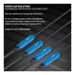 LINDY USB 3.0 Aktiv-Verlängerung Typ A A Pro M F 10m — Buy in Cyprus with Fast Delivery