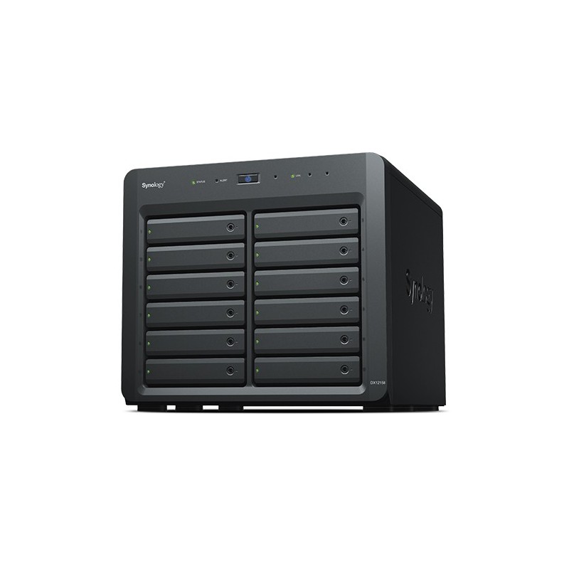 Buy Synology DX1215II - 12-Bay Expansion Unit - Black, Hot-Swap, SATA III (2.5/3... in Cyprus, Nicosia, Limassol, Larnaka, Pafos