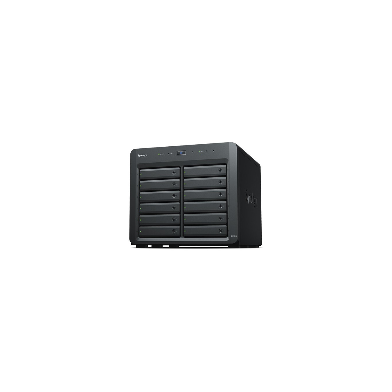 Synology DX1215II - 12-Bay Expansion Unit - Black, Hot-Swap, SATA III (2.5/3.5") — Buy in Cyprus with Fast Delivery