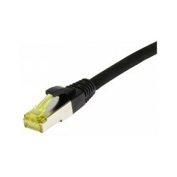 Synergy21 Patchkabel RJ45. CAT6A 500Mhz. 0.5m. schwarz. S-STP(S FTP). TPE LSZH(Ultraflex). AWG26. mit CAT7 Rohkabel.