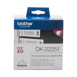 Brother DK22251 Endlosetiketten (Papier) - schwarz-rot auf weiß. 62mm x 15.24 m — Buy in Cyprus with Fast Delivery