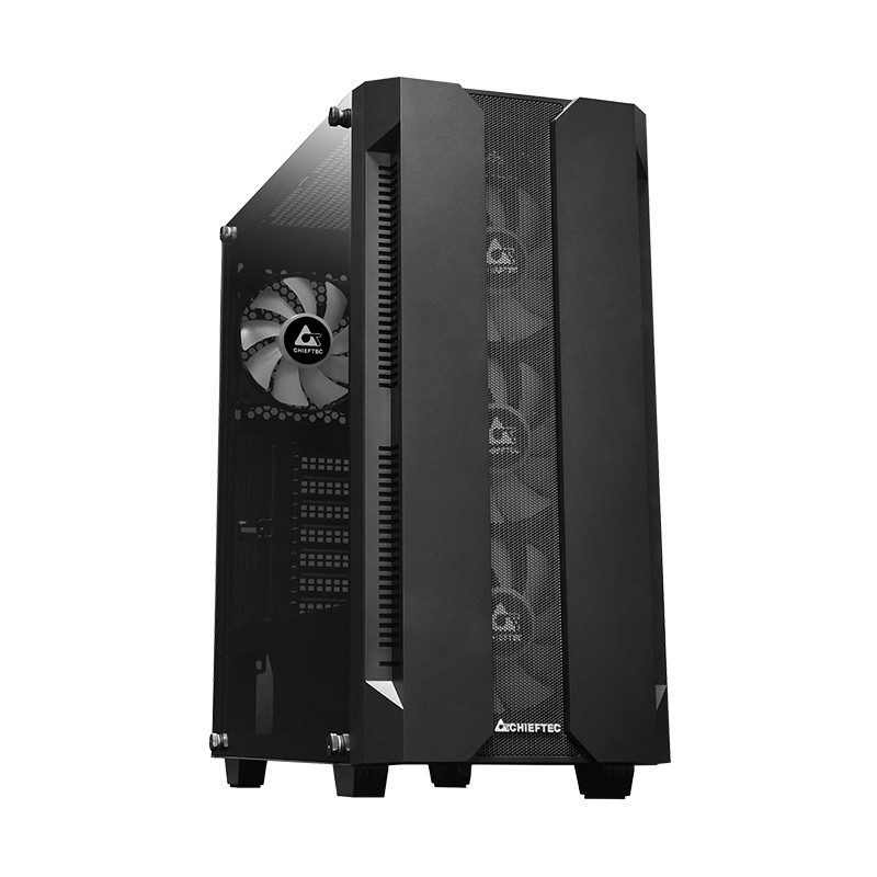 Buy Chieftec Hunter GS-01B-OP - Midi ATX Gaming PC Case - Black, Tempered Glass,... in Cyprus, Nicosia, Limassol, Larnaka, Pafos