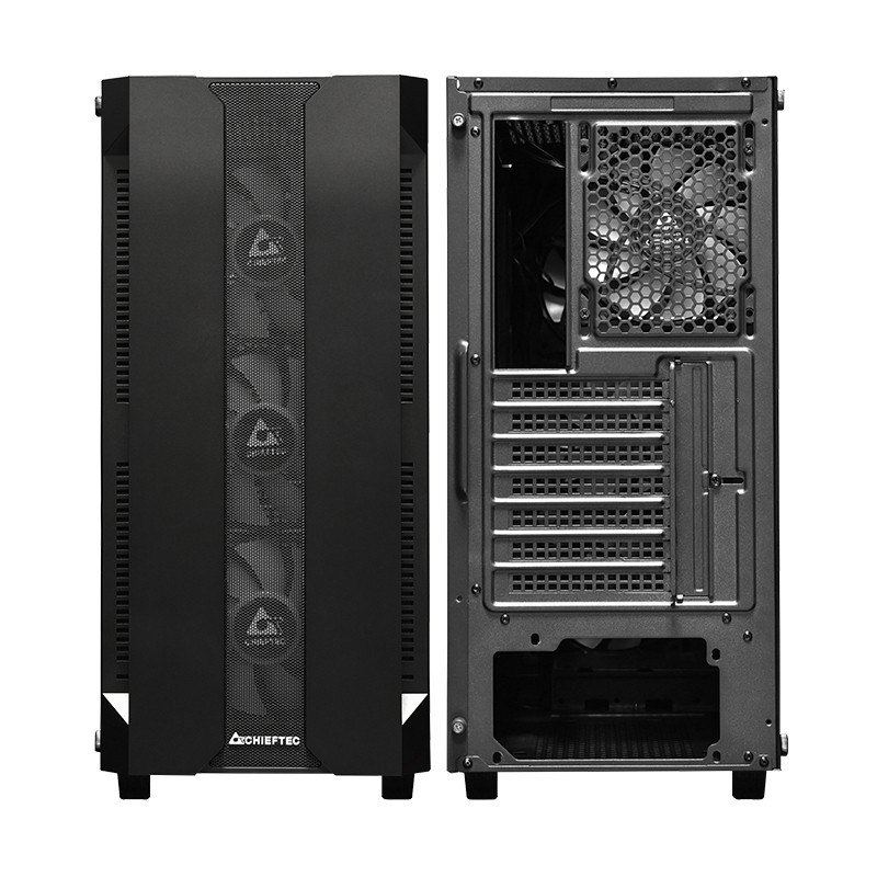 Buy Chieftec Hunter GS-01B-OP - Midi ATX Gaming PC Case - Black, Tempered Glass,... in Cyprus, Nicosia, Limassol, Larnaka, Pafos