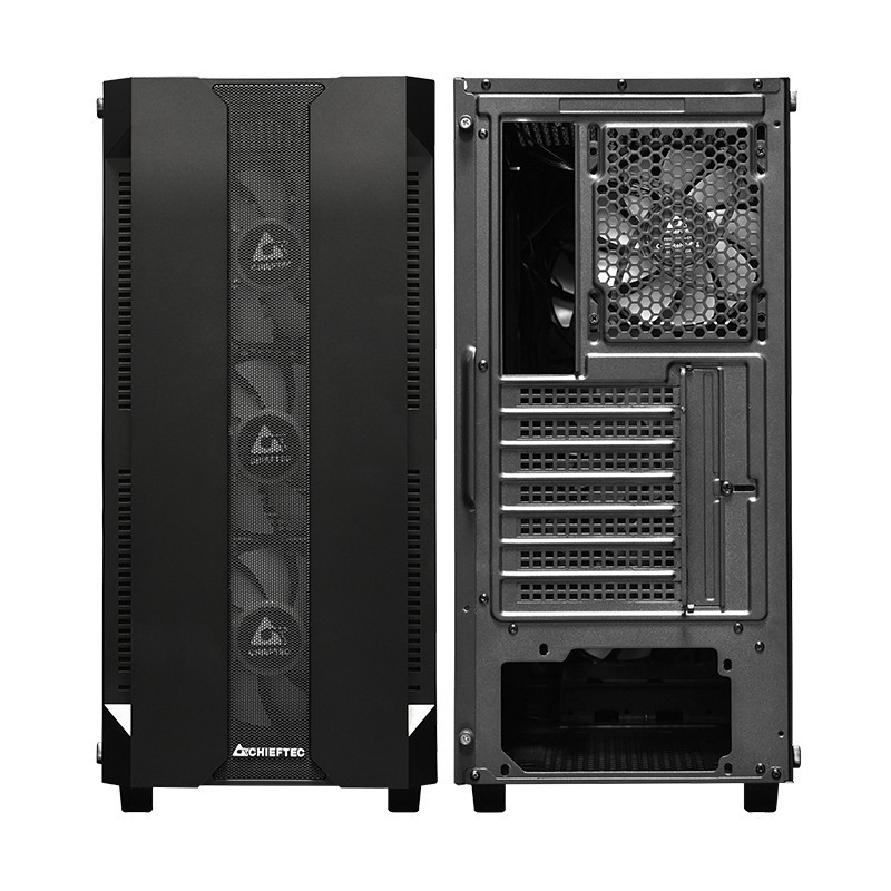 Buy Chieftec Hunter GS-01B-OP - Midi ATX Gaming PC Case - Black, Tempered Glass,... in Cyprus, Nicosia, Limassol, Larnaka, Pafos