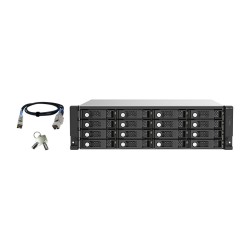 QNAP TL-R1620SEP-RP 16-bay 3U rackmount SAS 12Gbps JBOD expansion enclosure with SAS expander 12Gbps & SAS SATA 6Gbps...